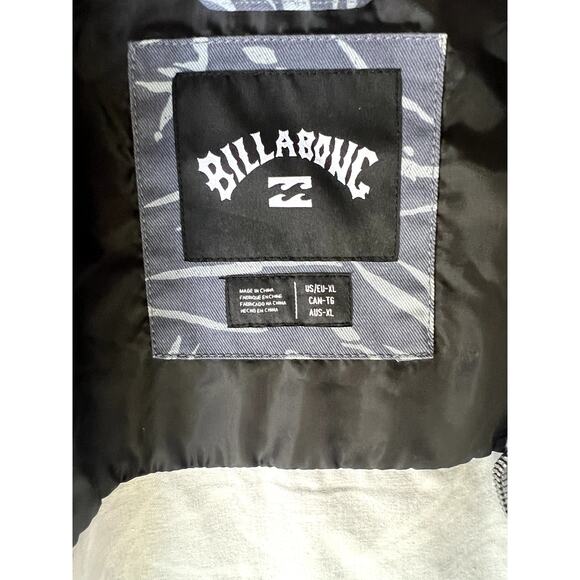 NWT Billabong Xander full zip gray print jacket size XL - Picture 6 of 6